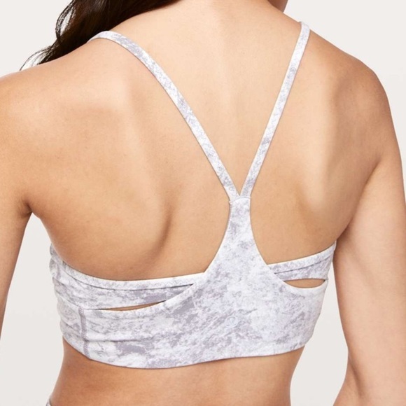 Lululemon Expand Your Limits Sports Bra: Washed Marble Alpine White Silverscreen - Picture 2 of 6